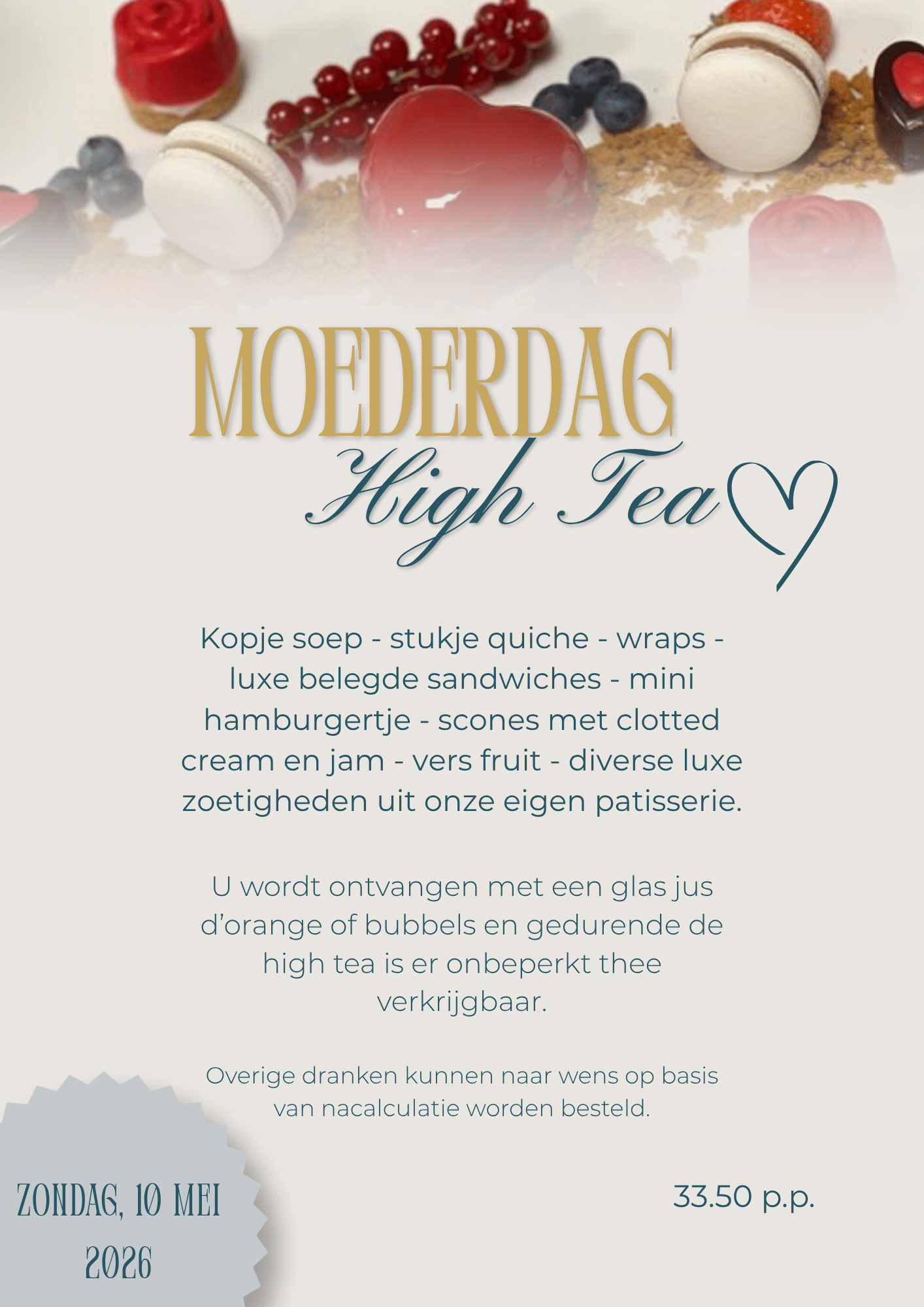 Moederdag High Tea flyer 2026